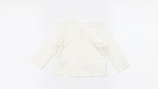 stering Girls White   Basic T-Shirt Size 0-3 Months
