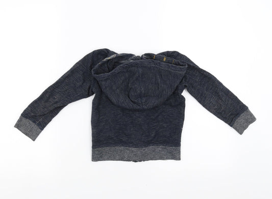 H&M Boys Blue   Full Zip Hoodie Size 3-4 Years