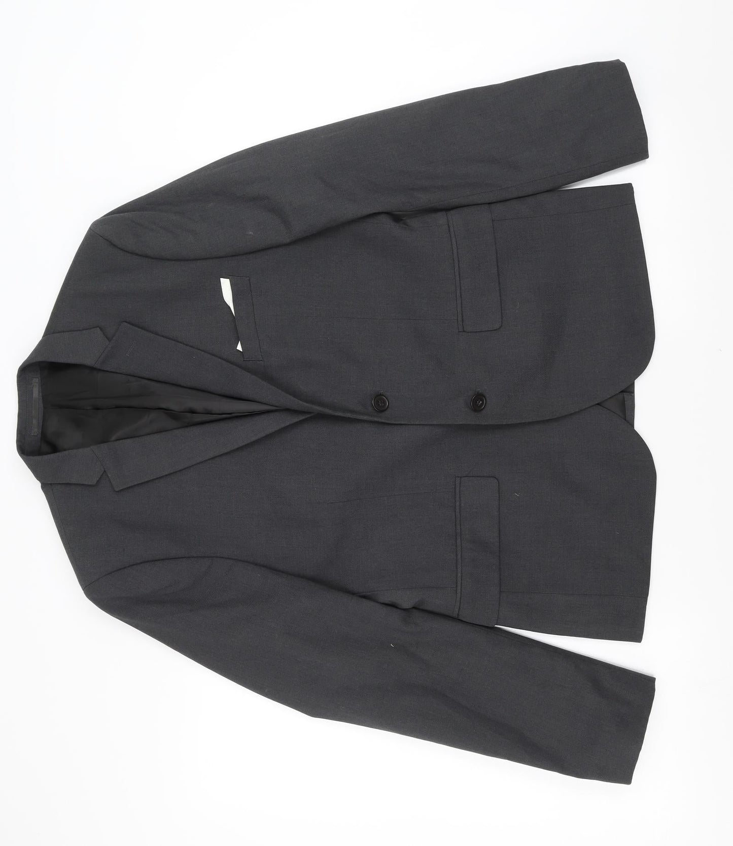 H&M Mens Grey   Jacket Suit Jacket Size 38