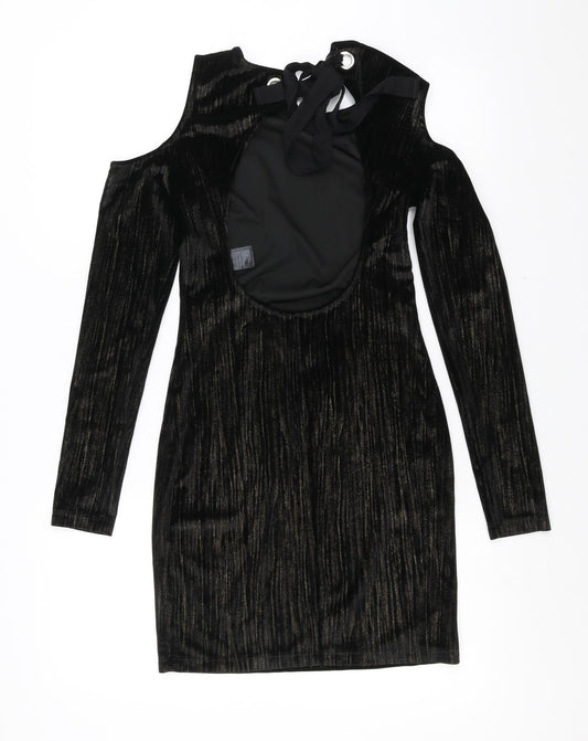 Topshop Womens Black   Mini  Size 6  - open back