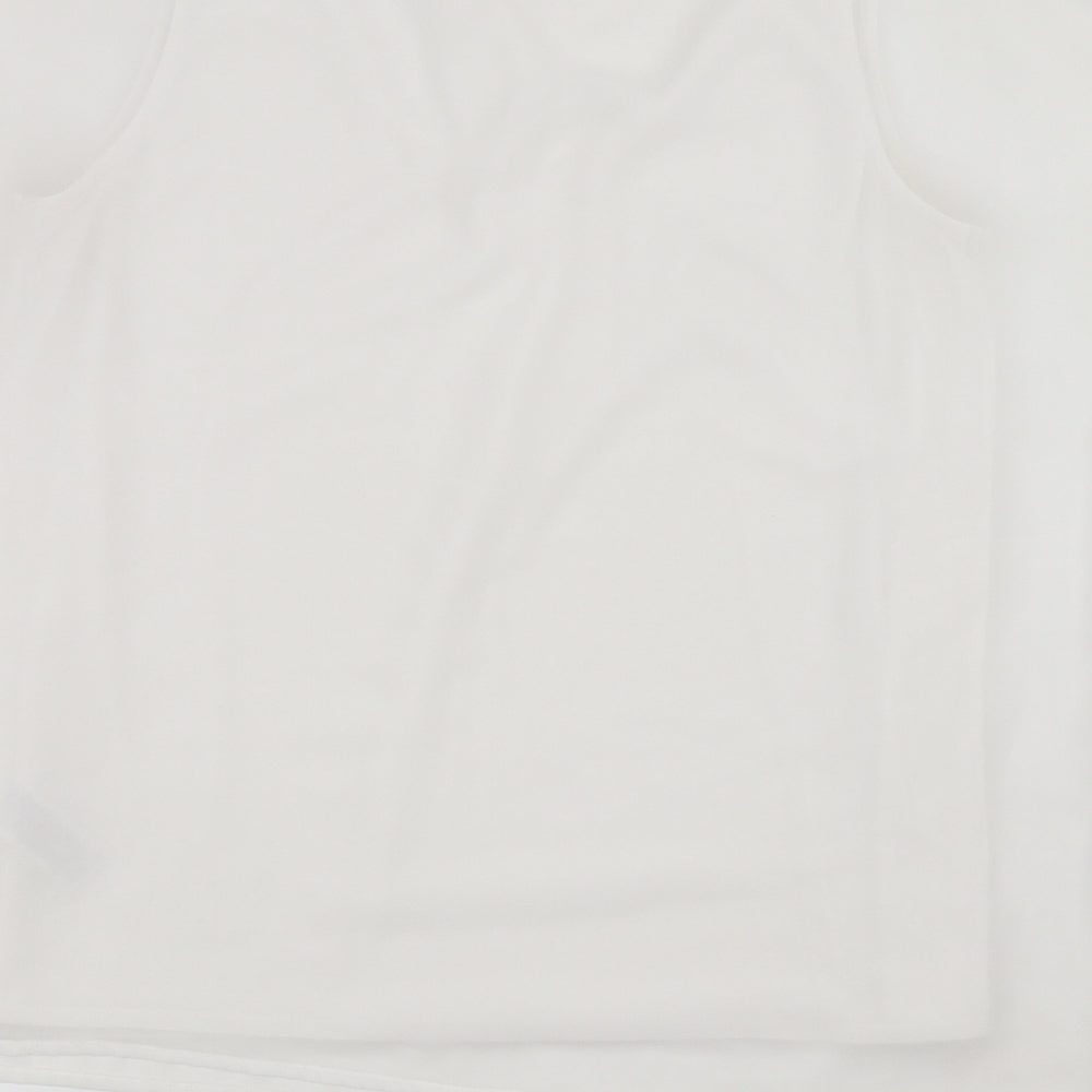 Marks and Spencer Womens White   Basic Blouse Size 14  - tank under blouse