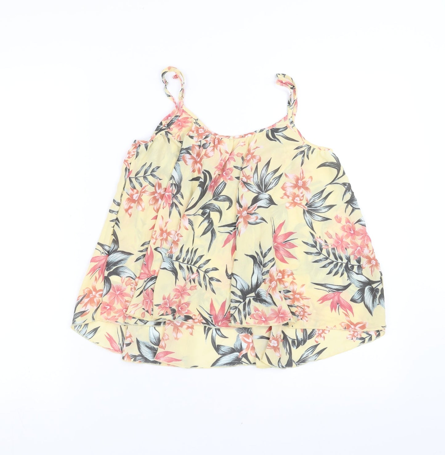 H&M Womens Yellow Floral  Camisole Blouse Size 4