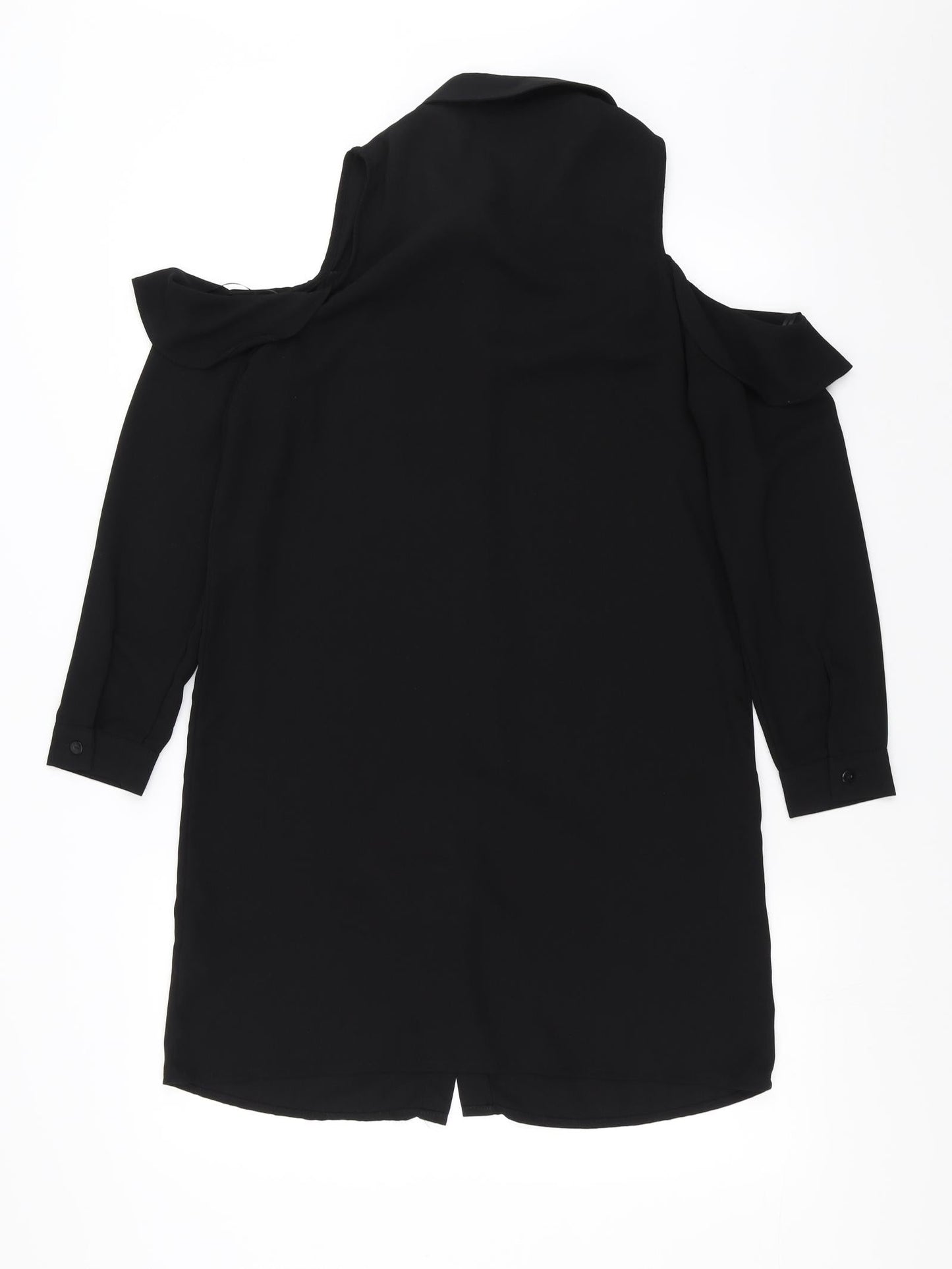 New Look Womens Black   Shirt Dress  Size 8  - cold shoulder