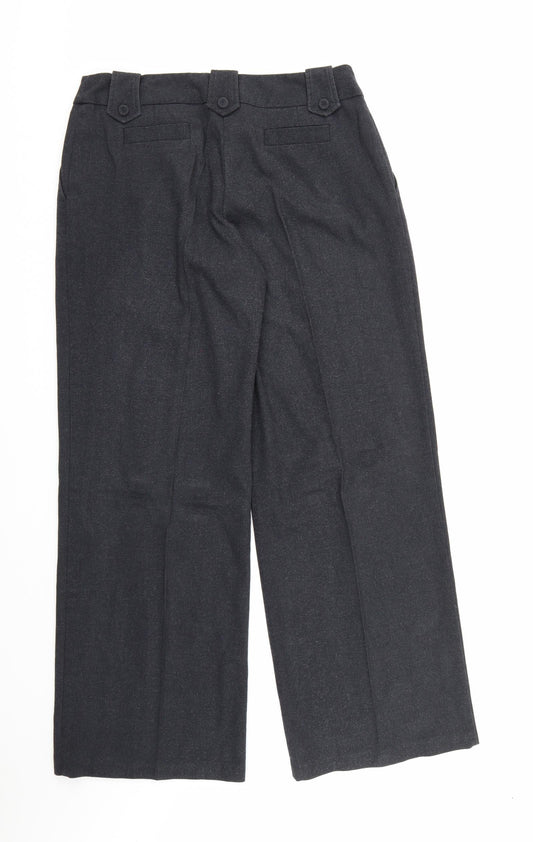 Evie Collection Womens Grey  Rayon Dress Pants Trousers Size 14 L32 in