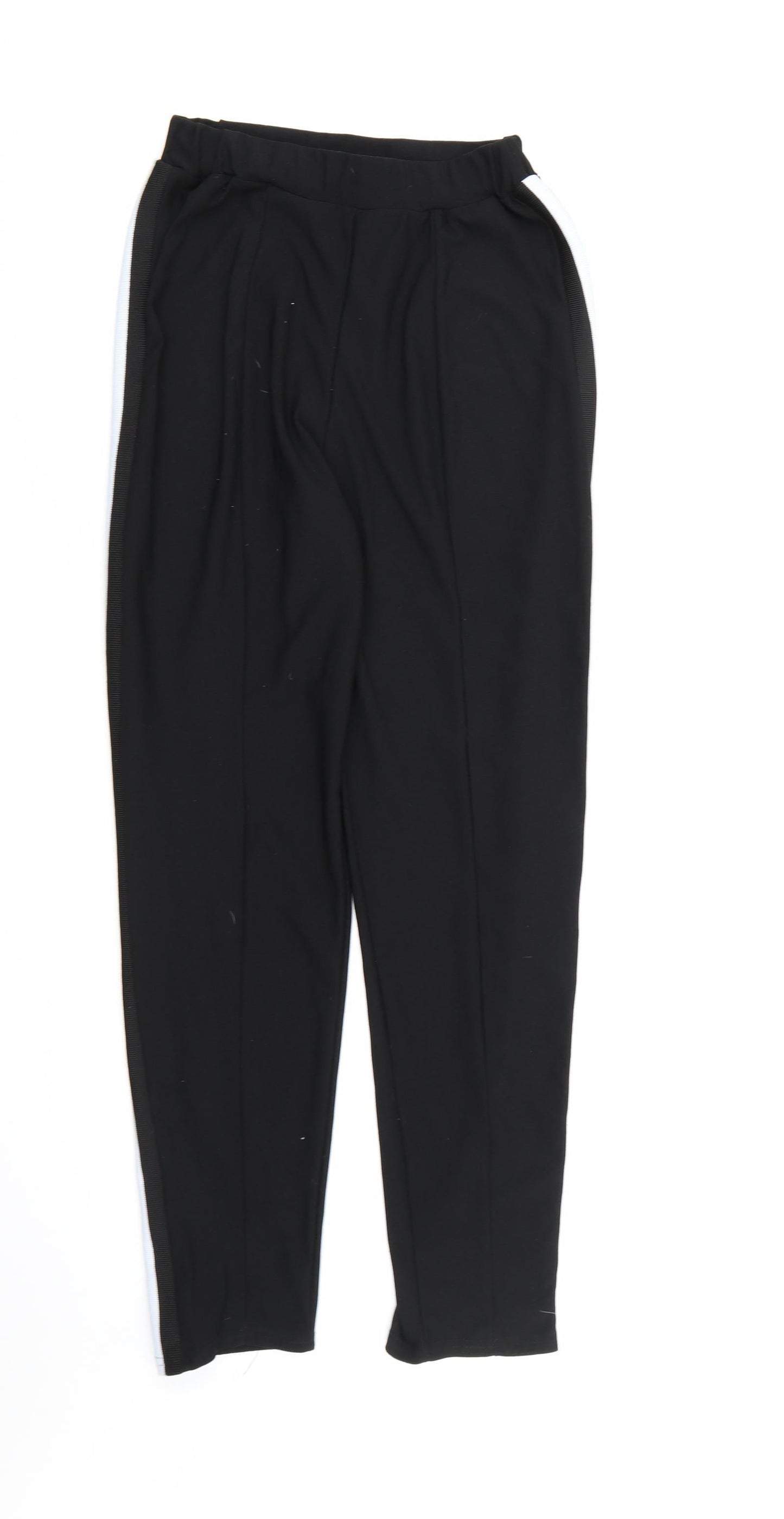 PRETTYLITTLETHING Womens Black  Rayon Jogger Trousers Size 10 L27 in