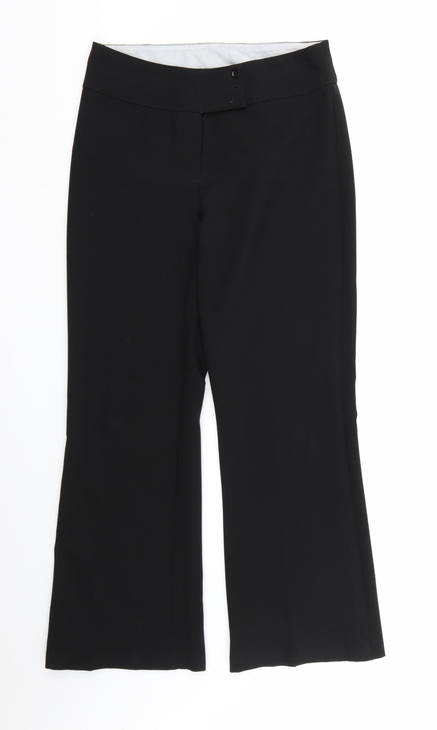 Preworn Womens Black  Rayon Dress Pants Trousers Size 10 L28 in