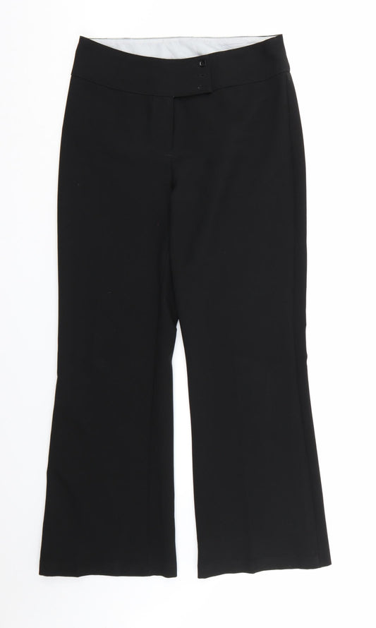 Preworn Womens Black  Rayon Dress Pants Trousers Size 10 L28 in