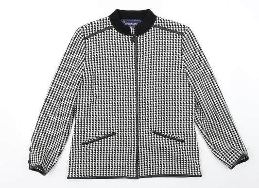 Preworn  Womens White Check  Jacket Blazer Size 12
