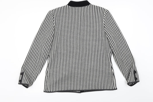 Preworn  Womens White Check  Jacket Blazer Size 12