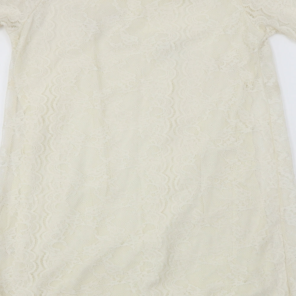 Dorothy Perkins  Womens Ivory   Basic T-Shirt Size 12