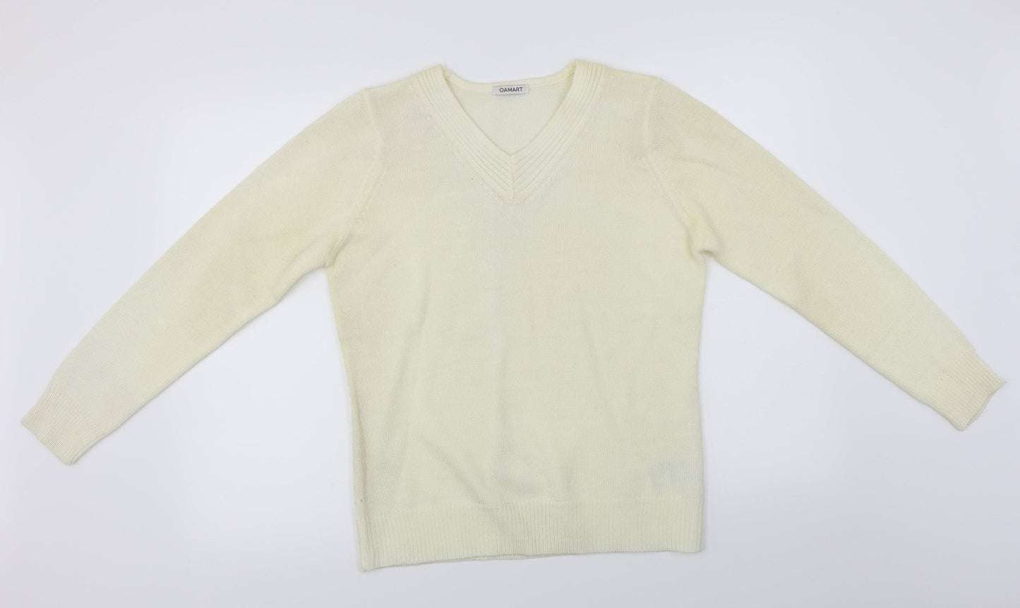 Damart  Womens Ivory   Pullover Jumper Size 8
