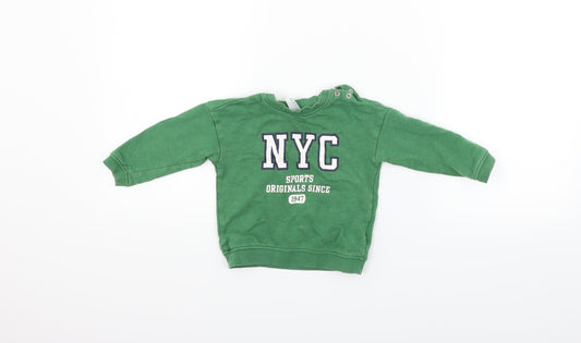 H&M Boys Gold   Pullover Jumper Size 12-18 Months