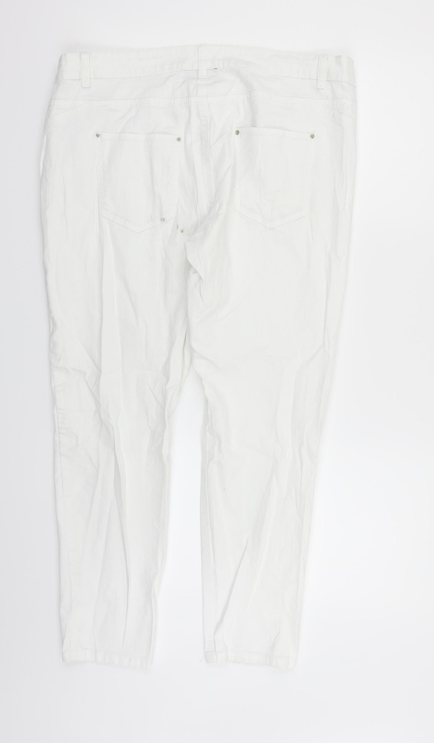 Janina Womens White   Trousers  Size 16 L25 in - washable mark