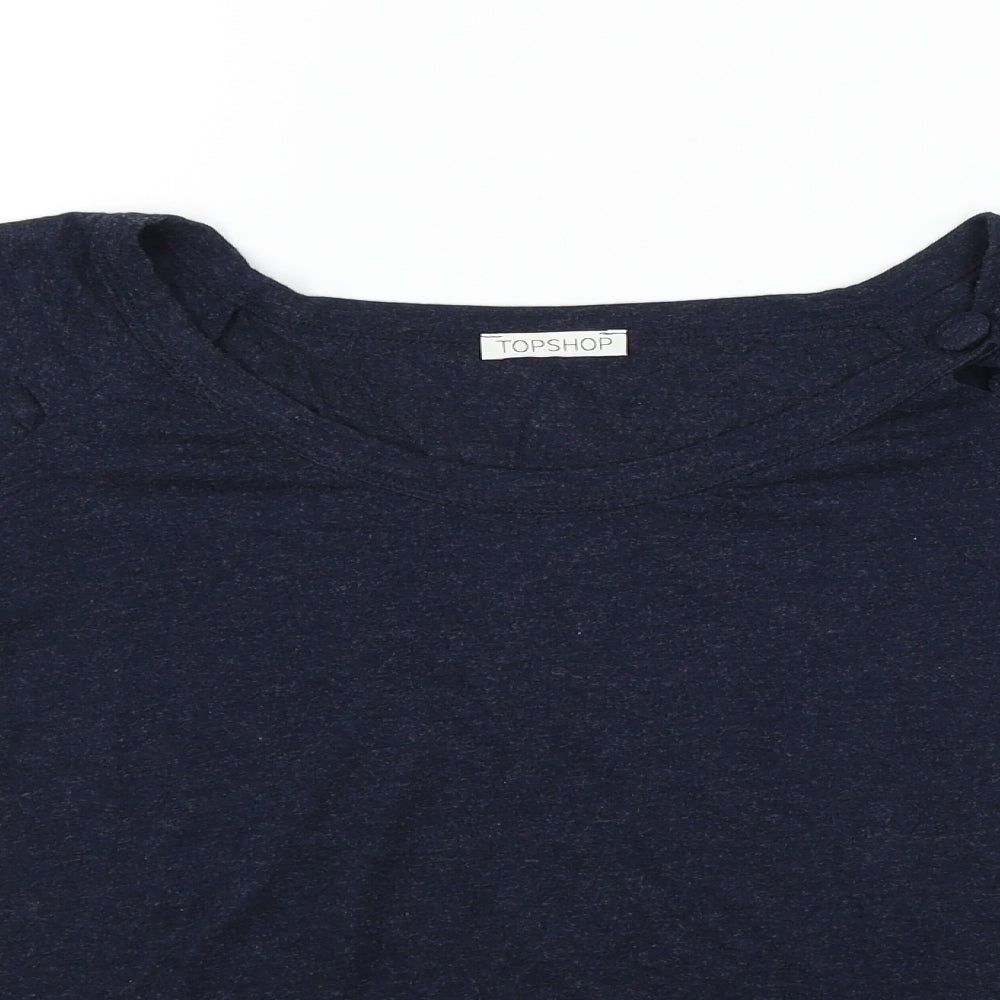 Topshop Womens Blue   Basic T-Shirt Size 8