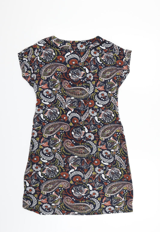 NEXT Womens Blue Geometric  Fit & Flare  Size 12
