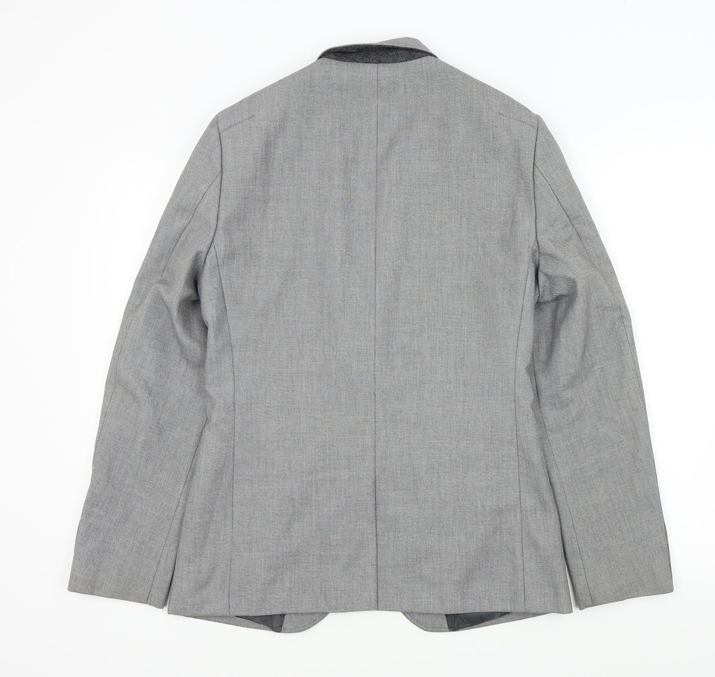 L'ART Mens Grey   Jacket Suit Jacket Size 38