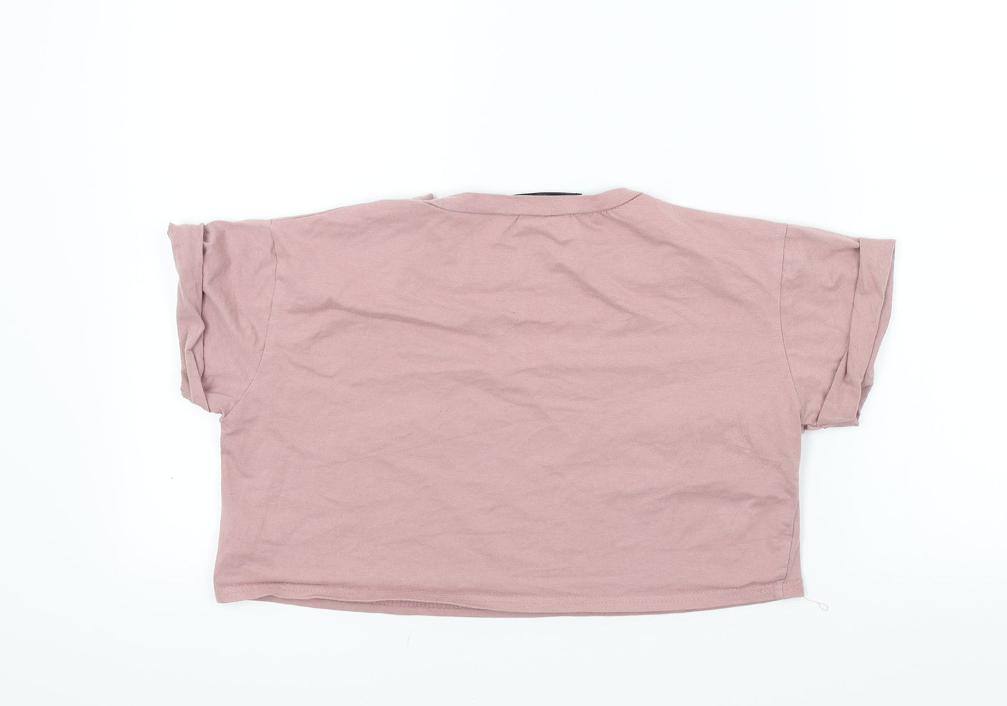 Preworn Womens Orange   Basic T-Shirt Size 8
