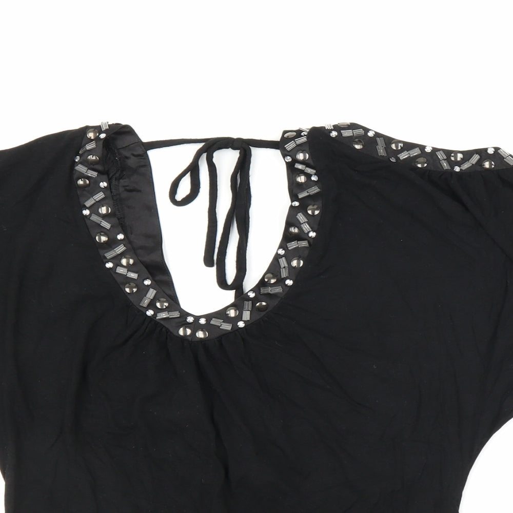 Lipsy London Womens Black   Basic Blouse Size 8