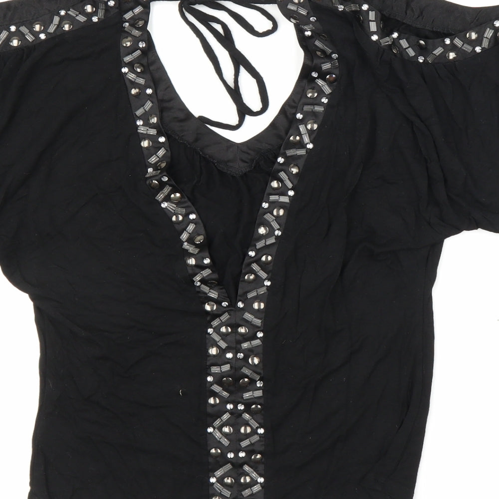 Lipsy London Womens Black   Basic Blouse Size 8