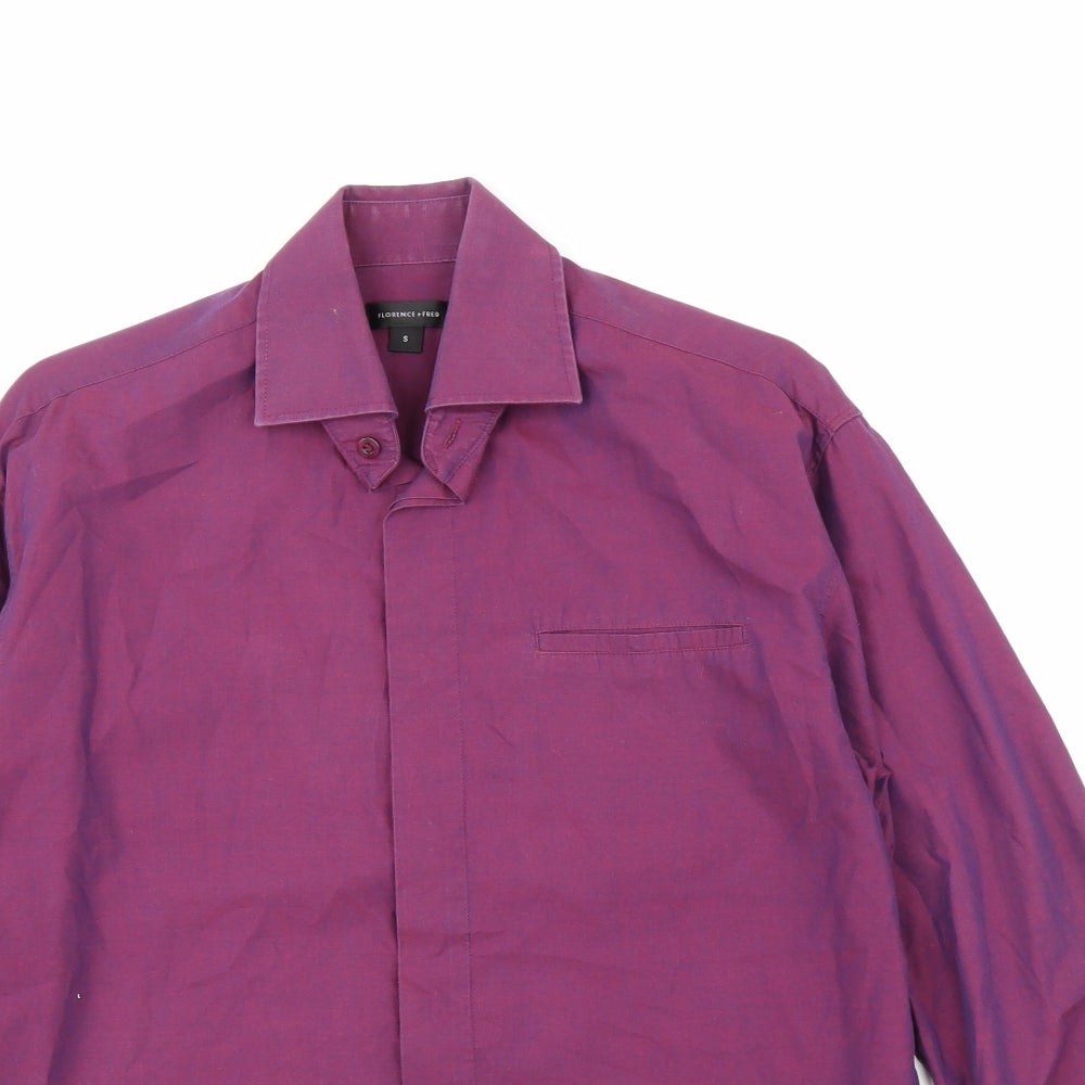 Florence & Fred Mens Purple    Button-Up Size S
