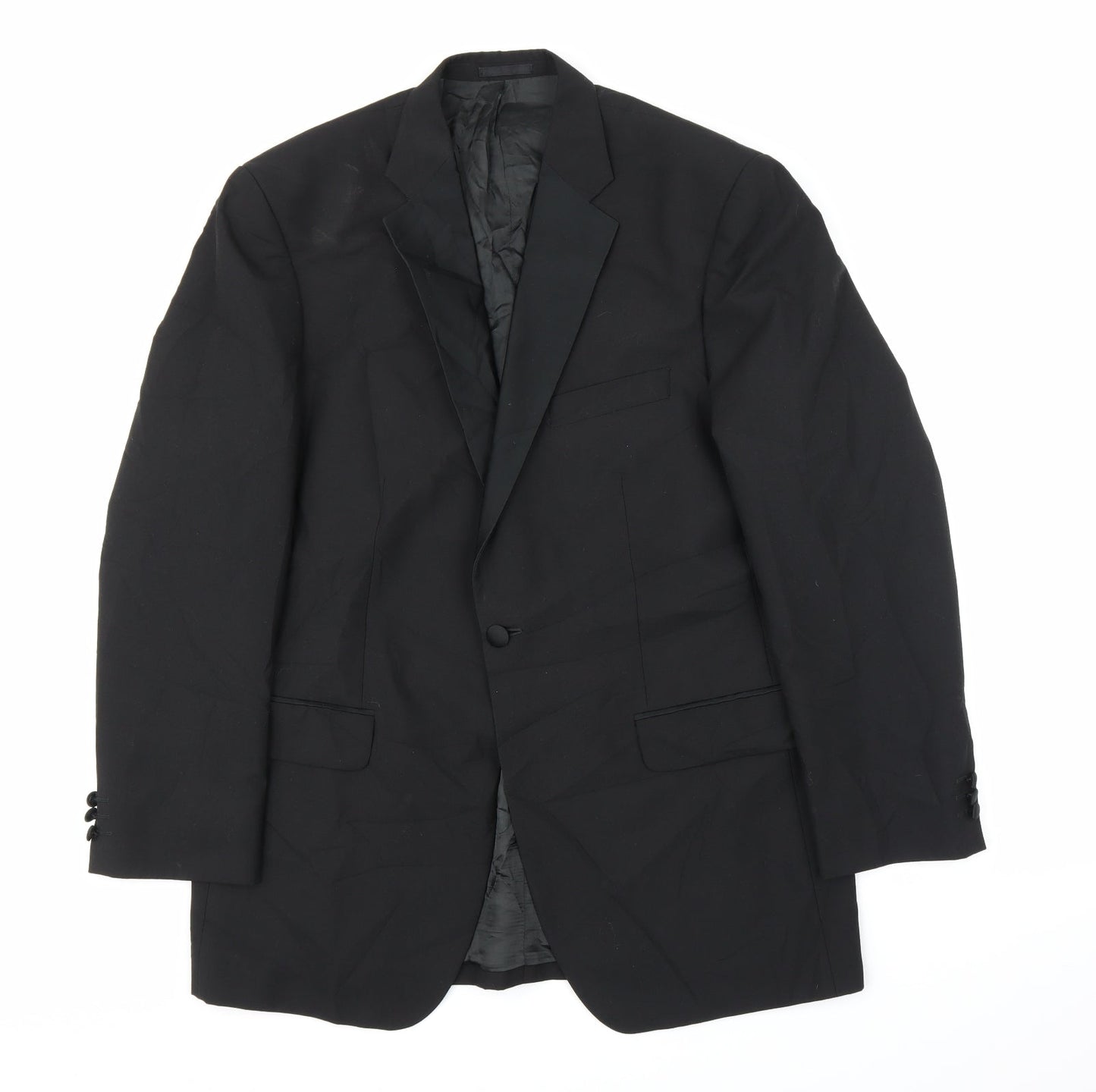 Preworn Mens Black   Jacket Suit Jacket Size 42