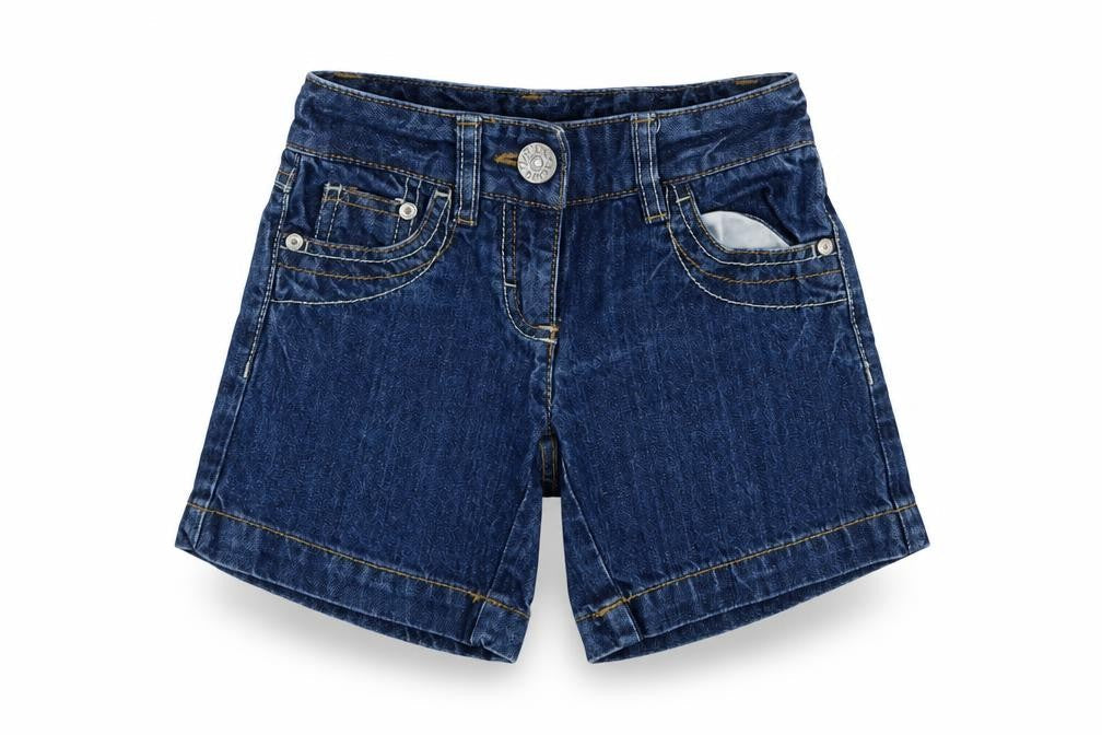 Next Girls Blue  Denim Boyfriend Shorts Size 3 Years