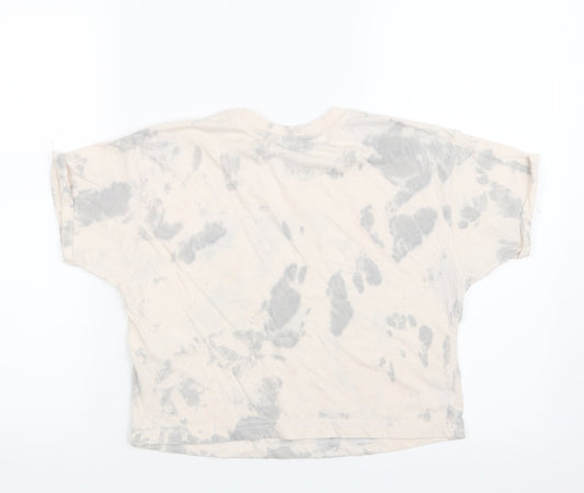 New Look Girls Grey Geometric  Basic T-Shirt Size 10-11 Years