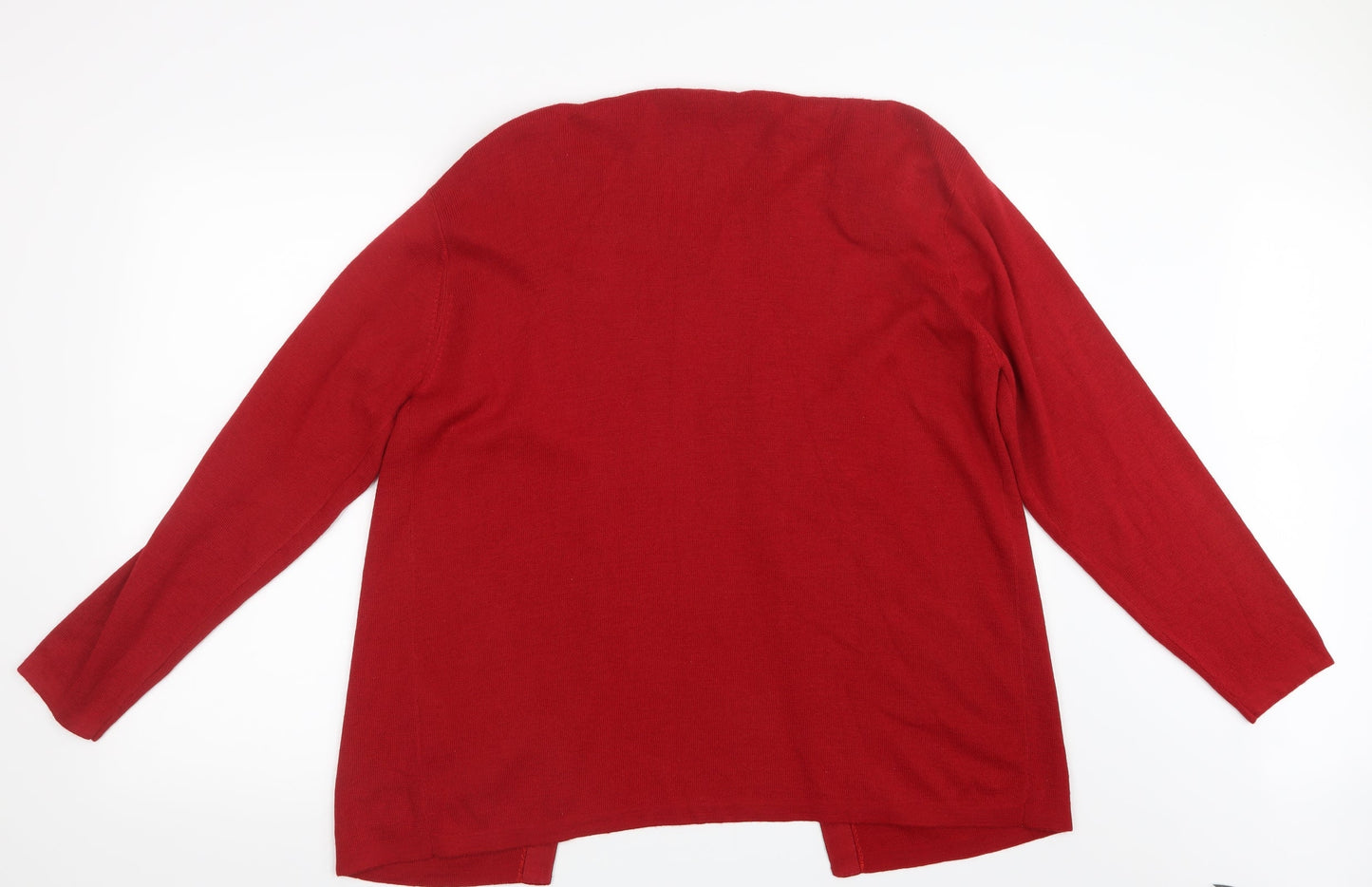 Fabrizio Womens Red  Knit Cardigan Jumper Size M