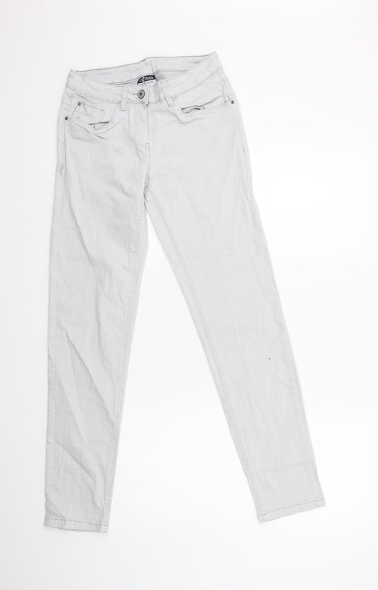 Up2Fashion Womens Grey  Denim Skinny Jeans Size 26 in L29 in