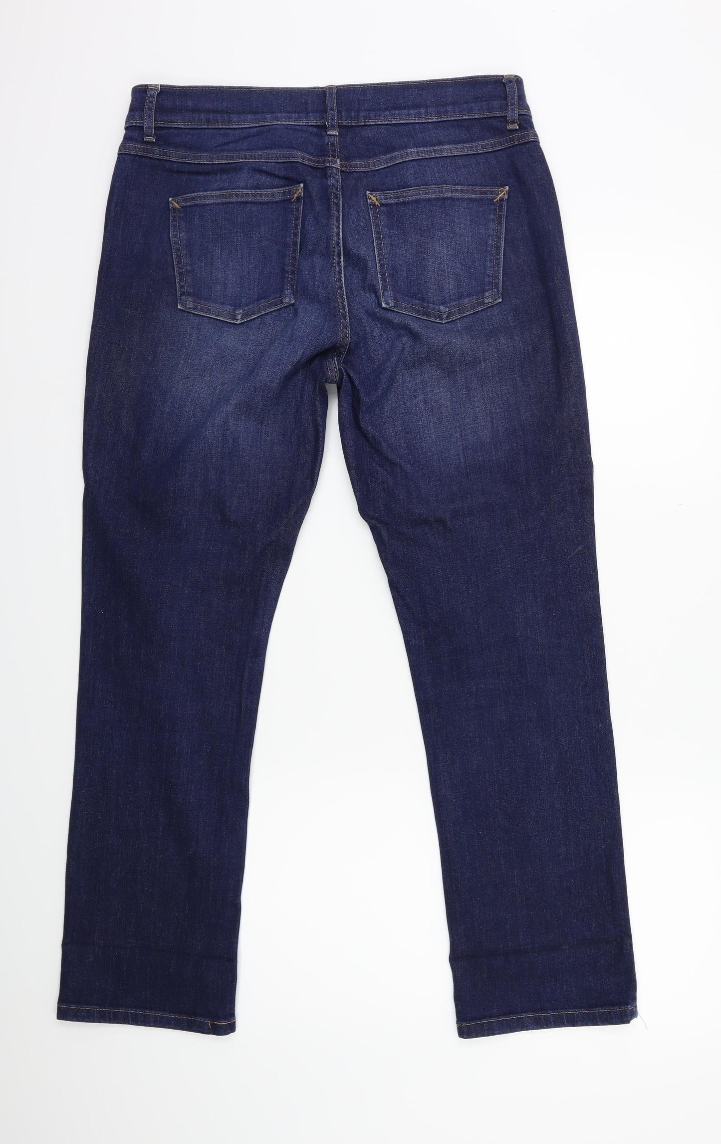 Preworn Womens Blue  Denim Straight Jeans Size 32 in L27 in