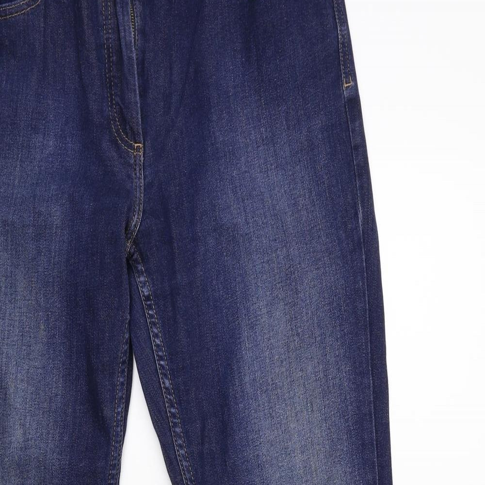 Preworn Womens Blue  Denim Straight Jeans Size 32 in L27 in