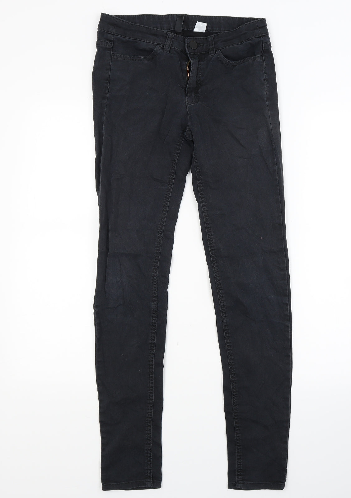 Divided Womens Black  Denim Skinny Jeans Size 8 L28 in