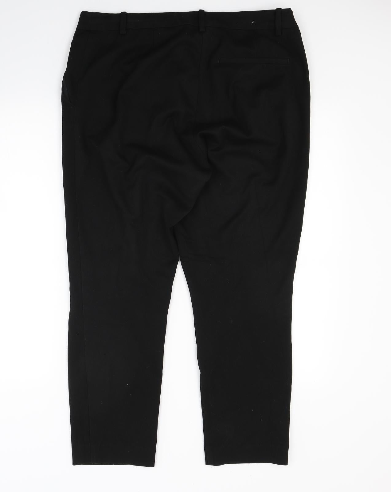 H&M Womens Black   Trousers  Size 14 L25 in