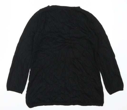 NEXT Womens Black Striped  Pullover Jumper Size 6