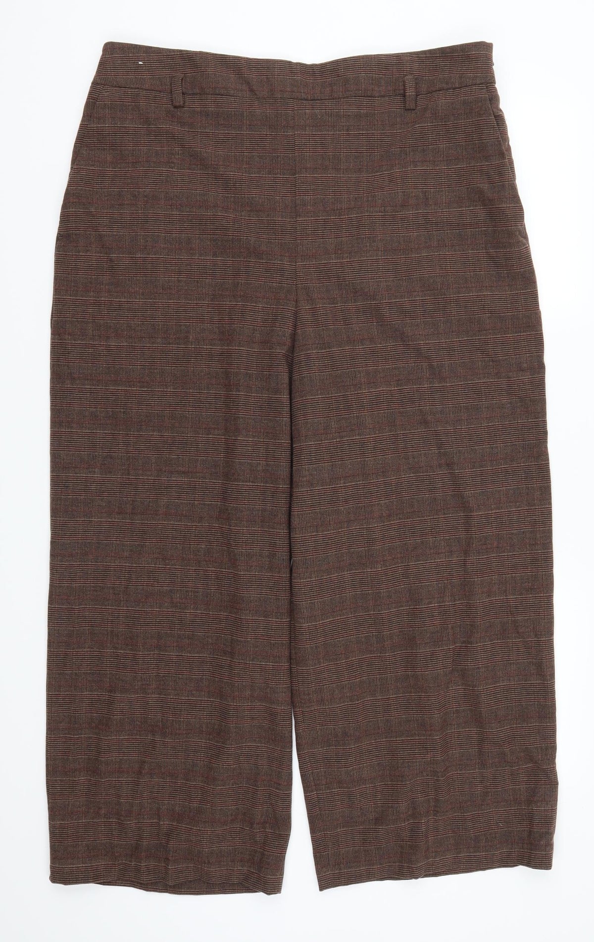NEXT Womens Brown Check  Trousers  Size 37 in L24 in