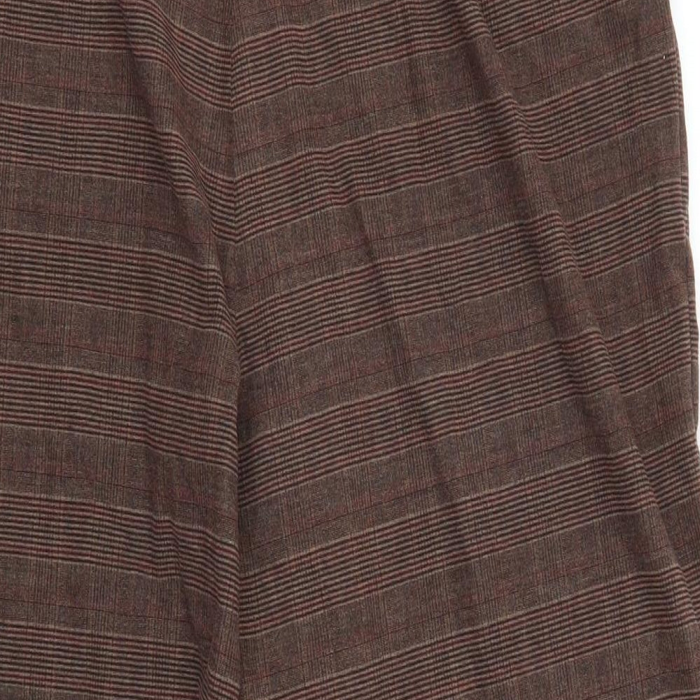 NEXT Womens Brown Check  Trousers  Size 37 in L24 in