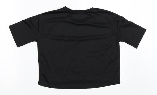 Young Dimension Girls Black   Basic T-Shirt Size 11-12 Years  - Activewear Top