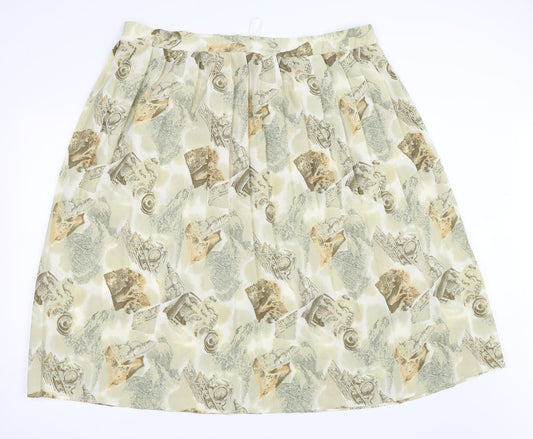 Preworn Womens Green   Flare Skirt Size XL