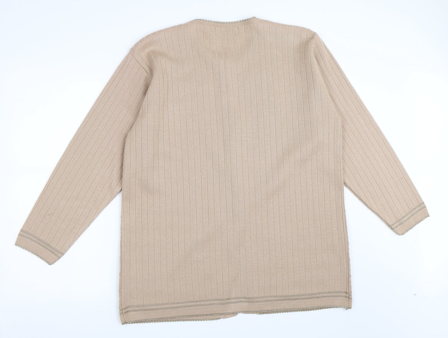 Cozzi Womens Beige   Cardigan Jumper One Size
