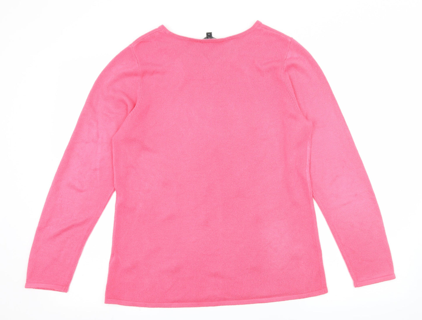 Bonmarché Womens Pink  Knit Pullover Jumper Size 14