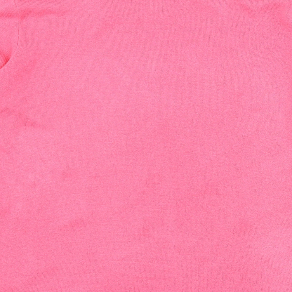 Bonmarché Womens Pink  Knit Pullover Jumper Size 14