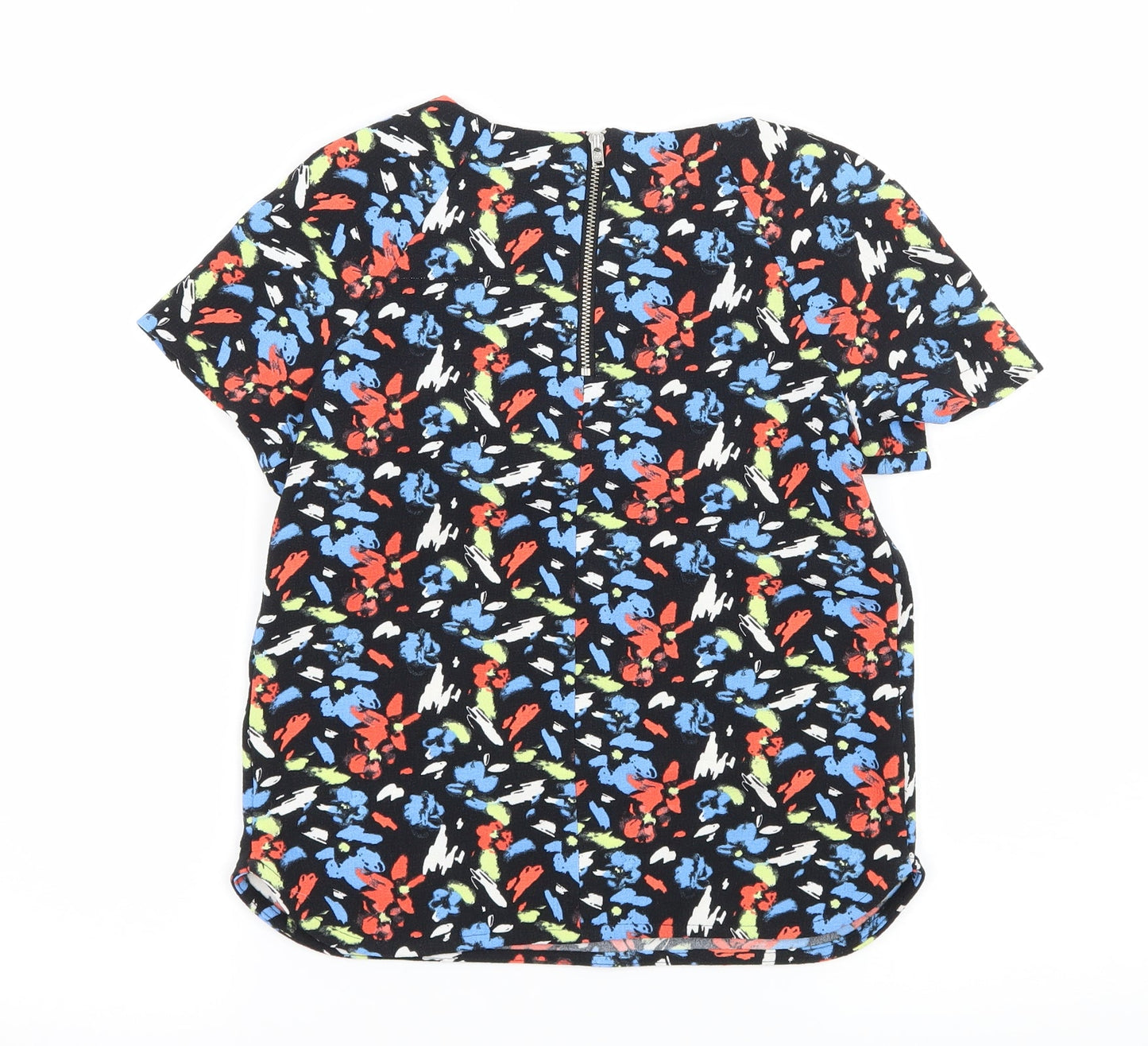 Marks and Spencer Girls Black Geometric  Basic T-Shirt Size 9-10 Years