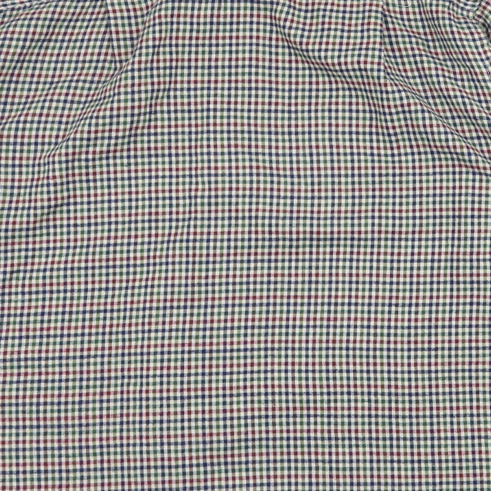 Tom Hagan Mens Beige Check   Button-Up Size M