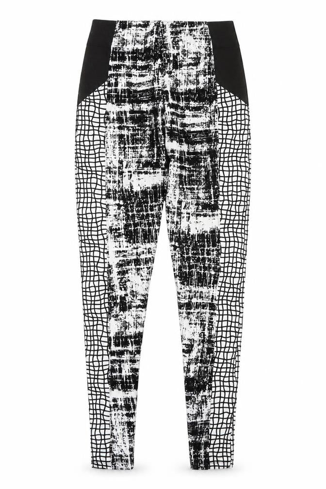 River Island Womens White Geometric  Jegging Trousers Size 10 L29 in