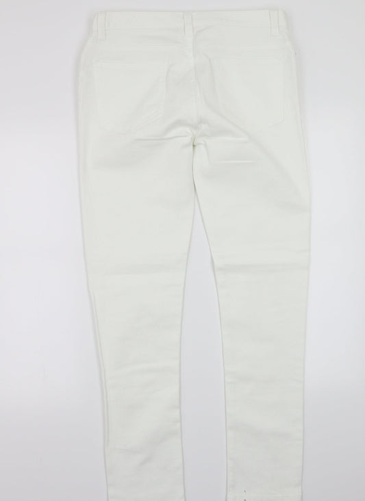 Denim & Co. Womens White   Straight Jeans Size 32 L32 in