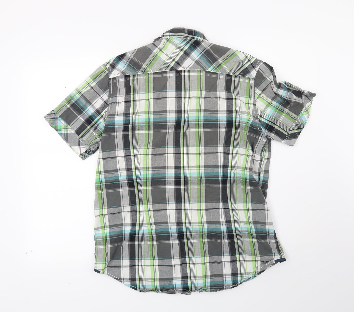 Burton Mens Grey Check   Button-Up Size M