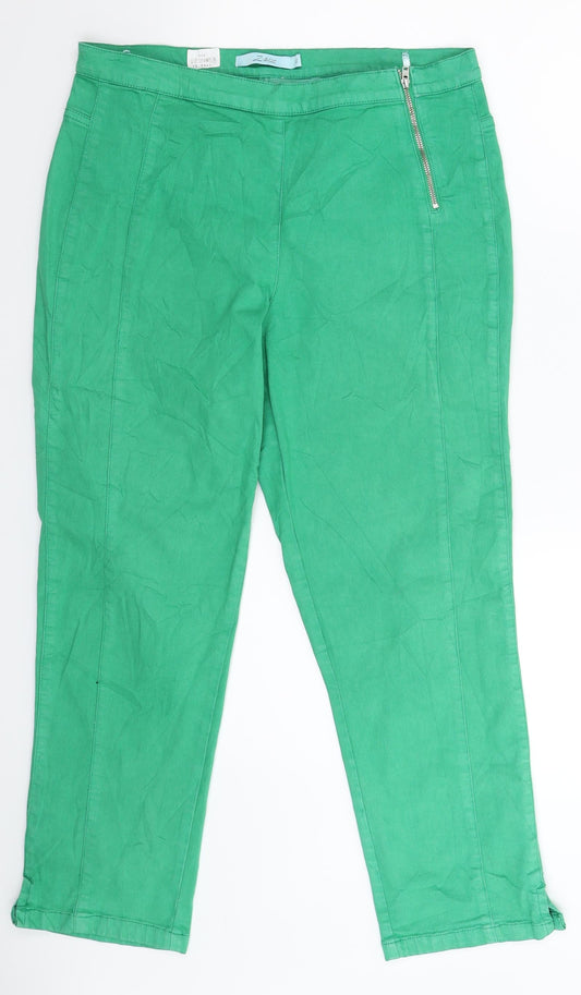 Z Biz Womens Green  Denim Jegging Jeans Size 32 in L25 in