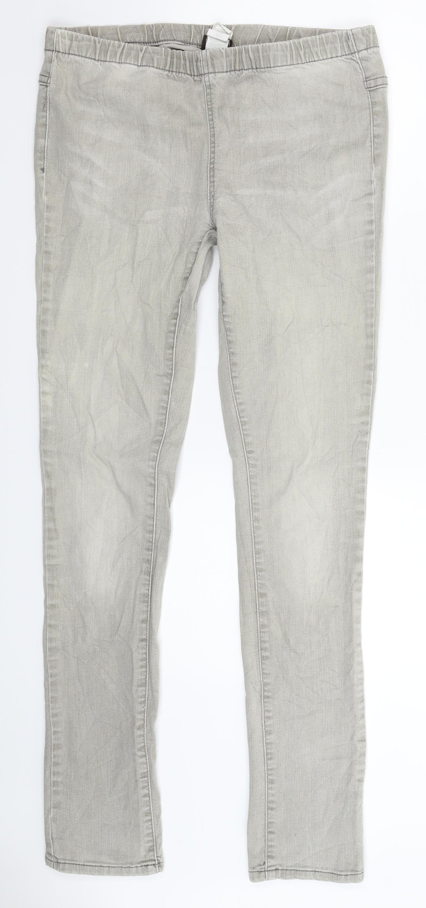 Pieces Womens Grey  Denim Jegging Jeans Size 32 in L30 in