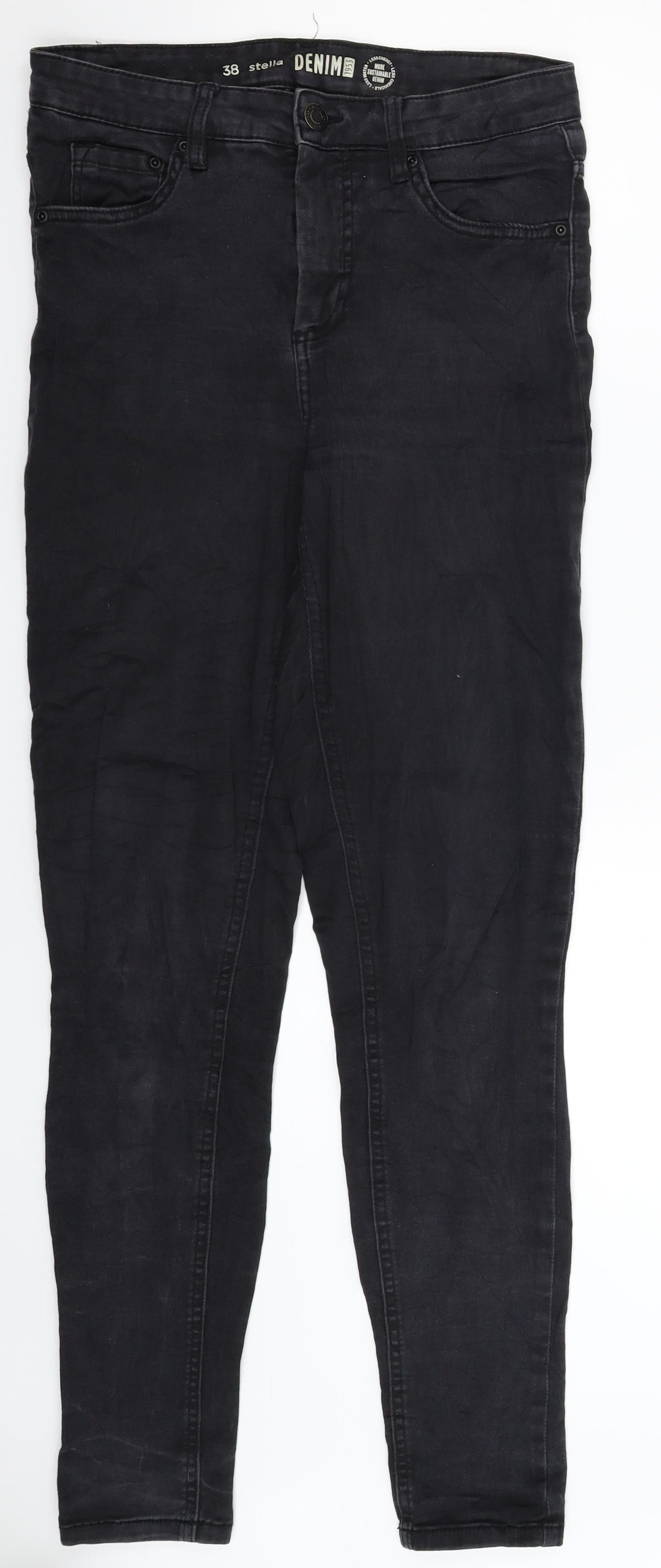 Preworn Womens Black  Denim Jegging Jeans Size 10 L31 in