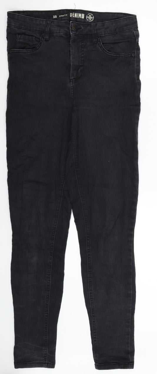 Preworn Womens Black  Denim Jegging Jeans Size 10 L31 in